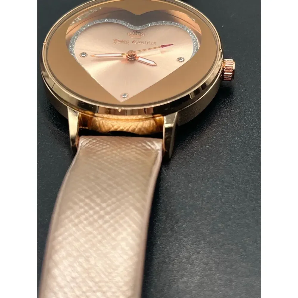 Juicy Couture Black‎ Label JC/1234RGPK Heart Diamond metallic rose gold Watch
